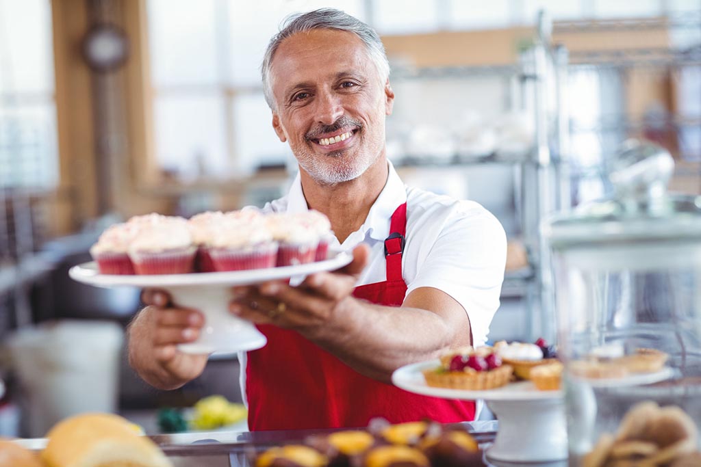 Angelo at the counter