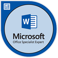 MOS Word Expert Badge